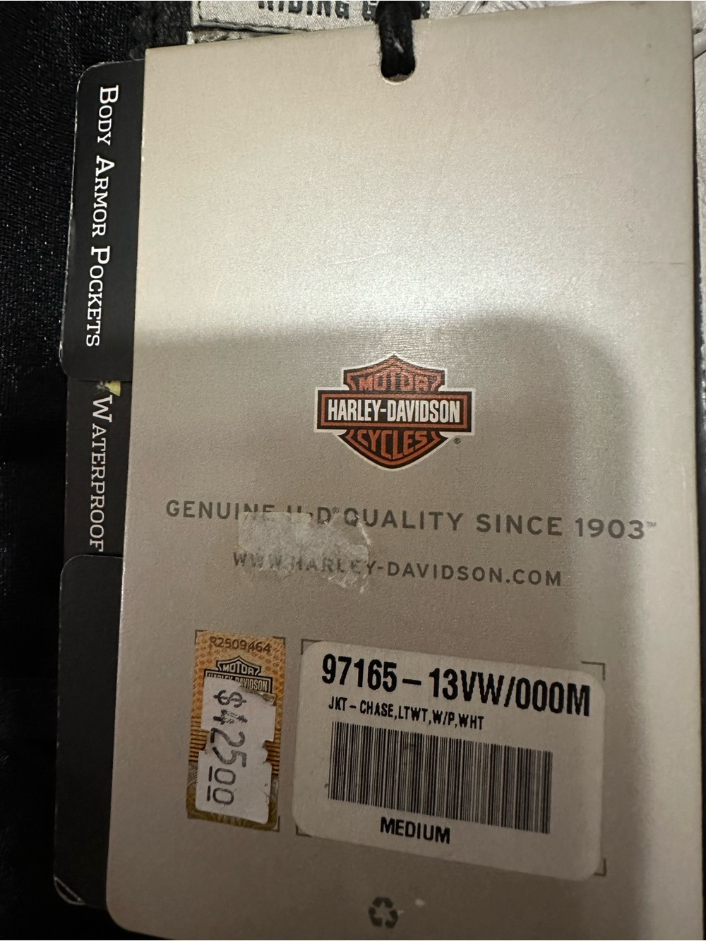 Harley-Davidson White, Black and Orange Leather Jacket - Picture 3 of 4